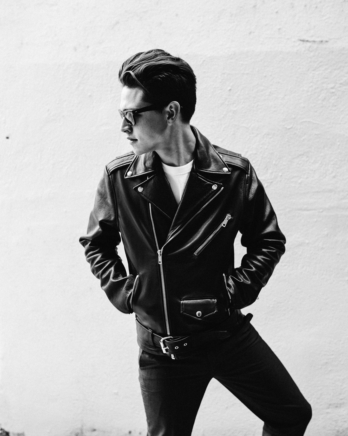 Laer mens leather jacket