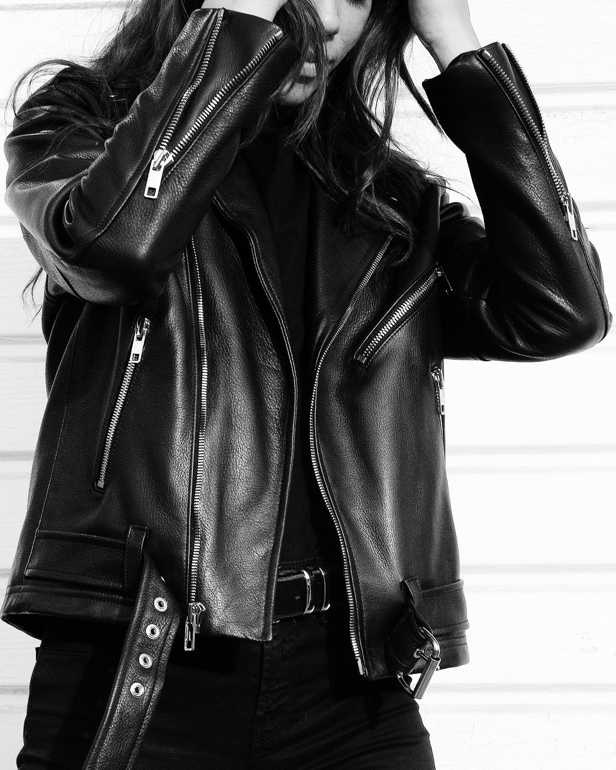 Women's Classic Moto Leather Jacket