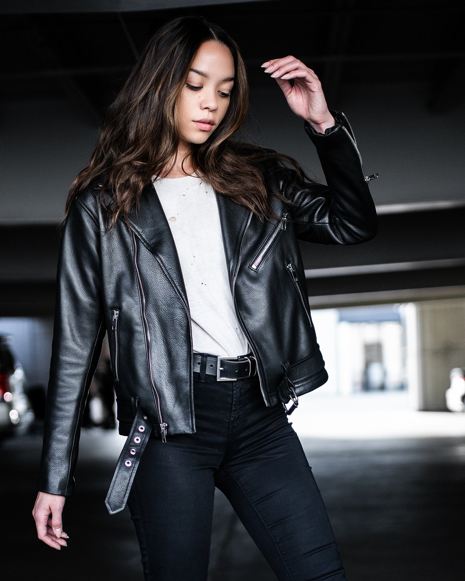 Women's Classic Moto Leather Jacket