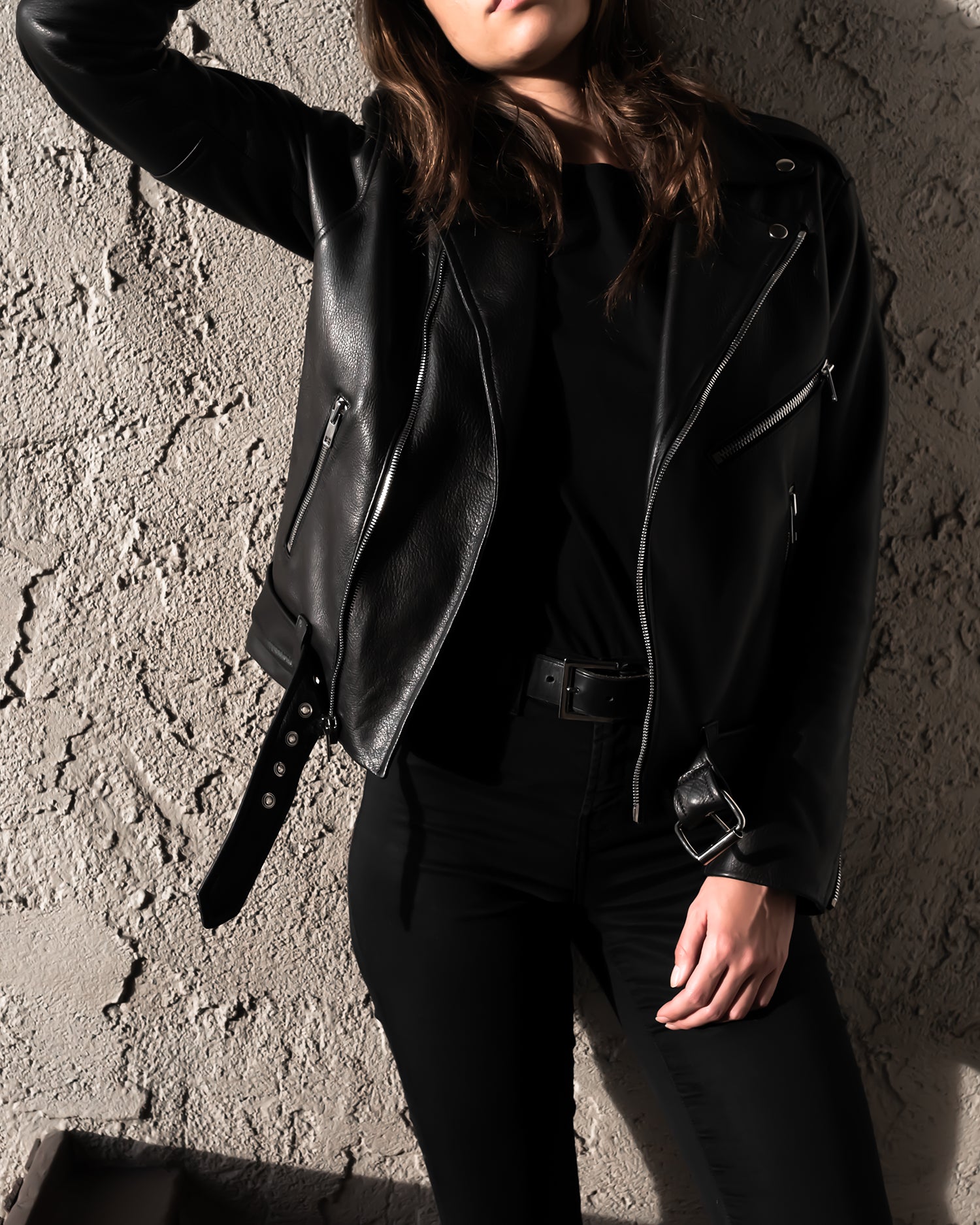 Women's Classic Moto Leather Jacket