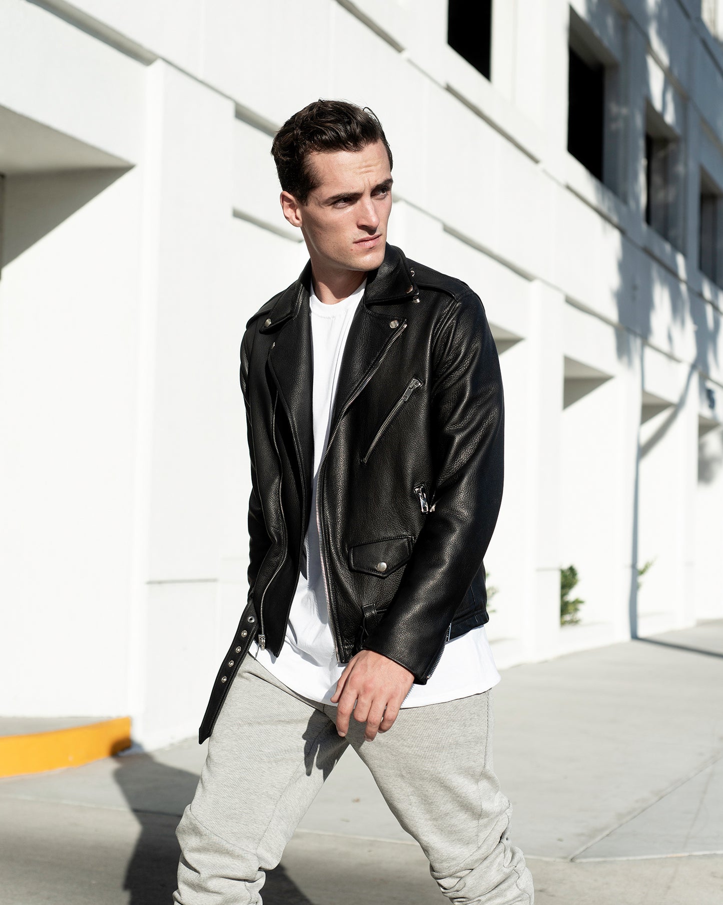 Men's Classic Moto Leather Jacket